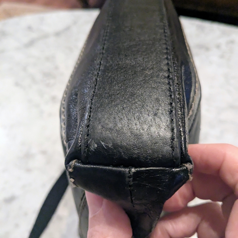 The Sak Black Leather Crossbody Messenger Bag - Picture 6 of 9